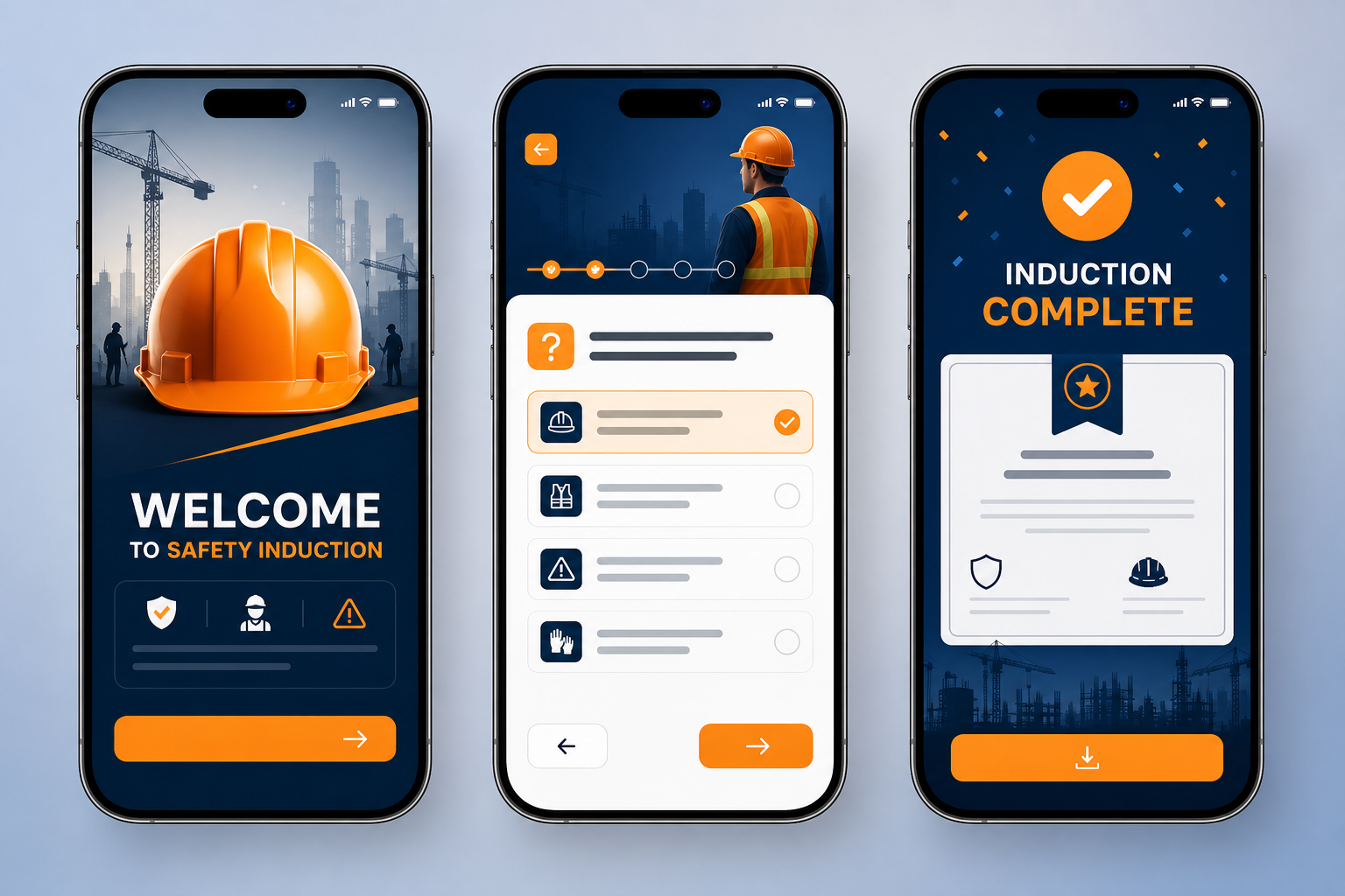 Safety Induction App — mobile workplace safety training